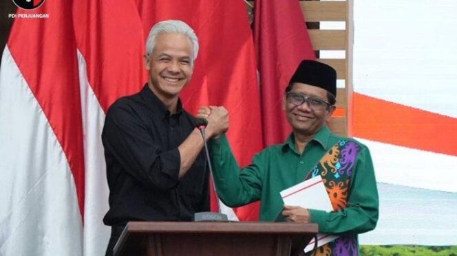 
 Caption: Bakal calon presiden dan bakal calon wakil presiden, Ganjar Pranowo-Mahfud MD. (IG PDIP)